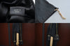 Authentic BALLY Quilting Leather Chain Shoulder Cross Body Bag Black 3400M