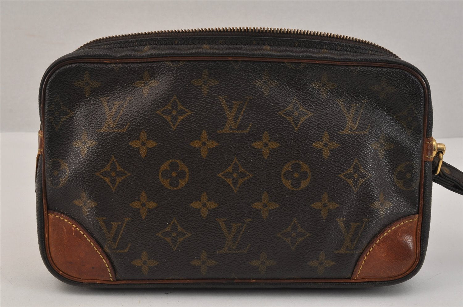 Authentic Louis Vuitton Monogram Marly Dragonne GM M51825 Clutch Bag Junk 3401K