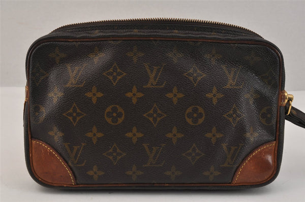 Authentic Louis Vuitton Monogram Marly Dragonne GM M51825 Clutch Bag Junk 3401K