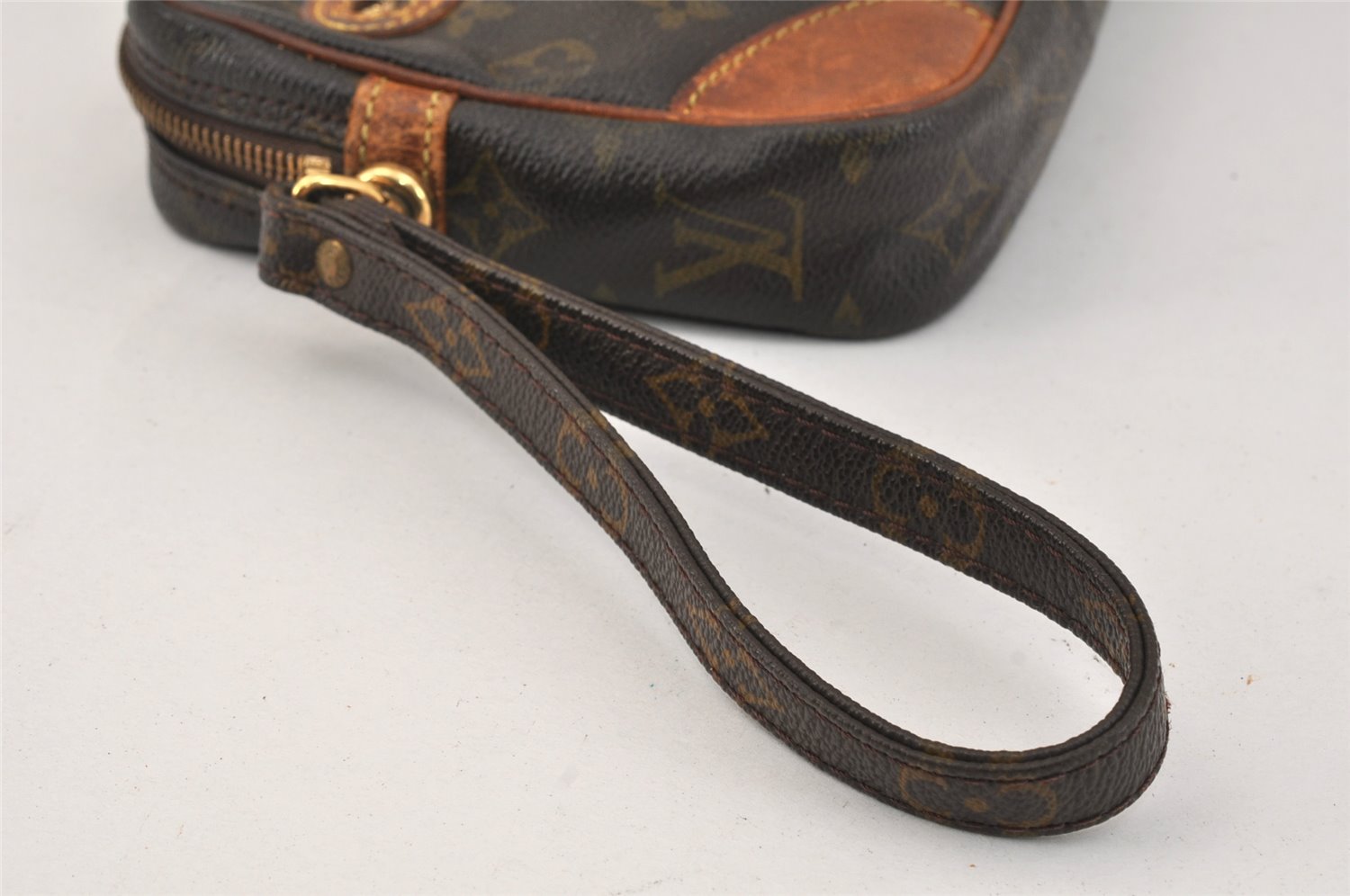 Authentic Louis Vuitton Monogram Marly Dragonne GM M51825 Clutch Bag Junk 3401K