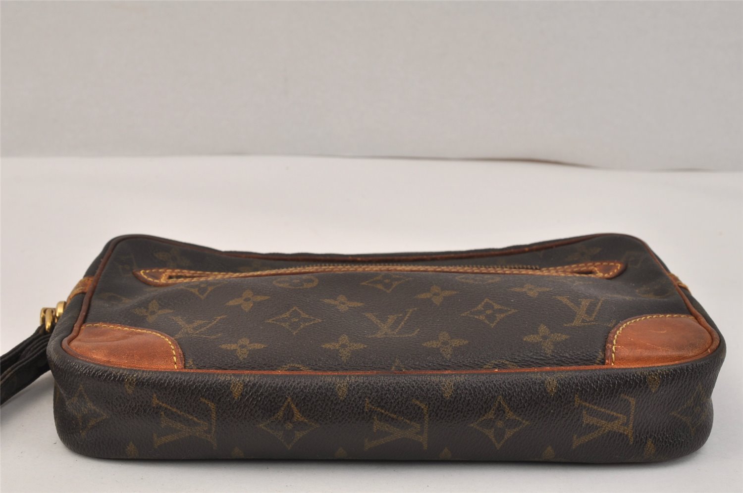 Authentic Louis Vuitton Monogram Marly Dragonne GM M51825 Clutch Bag Junk 3401K