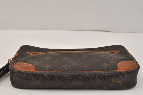 Authentic Louis Vuitton Monogram Marly Dragonne GM M51825 Clutch Bag Junk 3401K