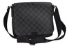 Auth Louis Vuitton Damier Graphite District PM N41260 Shoulder Cross Bag 3402J