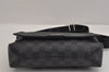 Auth Louis Vuitton Damier Graphite District PM N41260 Shoulder Cross Bag 3402J