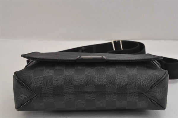 Auth Louis Vuitton Damier Graphite District PM N41260 Shoulder Cross Bag 3402J