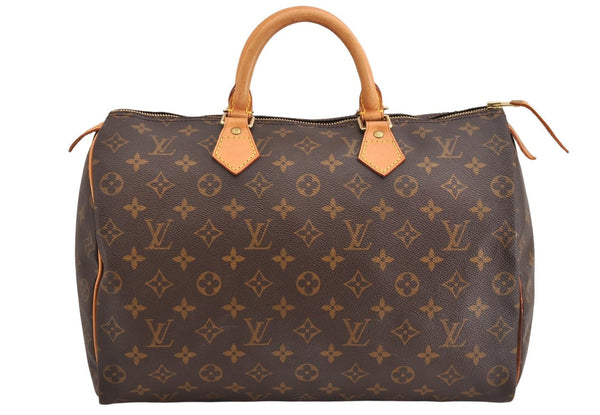 Authentic Louis Vuitton Monogram Speedy 35 Hand Boston Bag M41524 LV 3402M