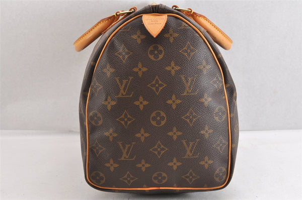 Authentic Louis Vuitton Monogram Speedy 35 Hand Boston Bag M41524 LV 3402M
