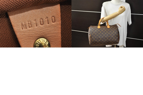 Authentic Louis Vuitton Monogram Speedy 35 Hand Boston Bag M41524 LV 3402M
