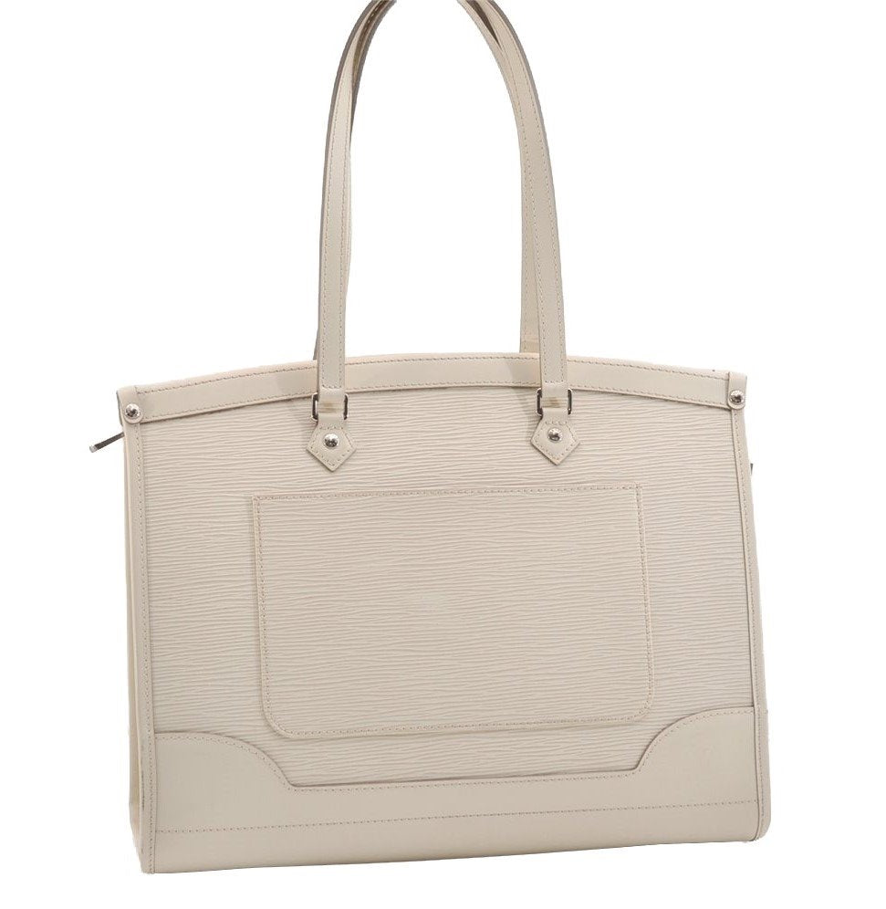 Authentic Louis Vuitton Epi Madeleine GM White Shoulder Bag M5934J LV 3403J