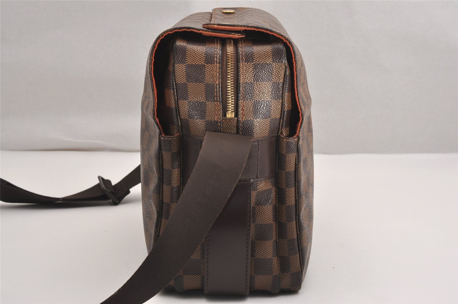 Authentic Louis Vuitton Damier Naviglio Shoulder Cross Body Bag N45255 LV 3404J