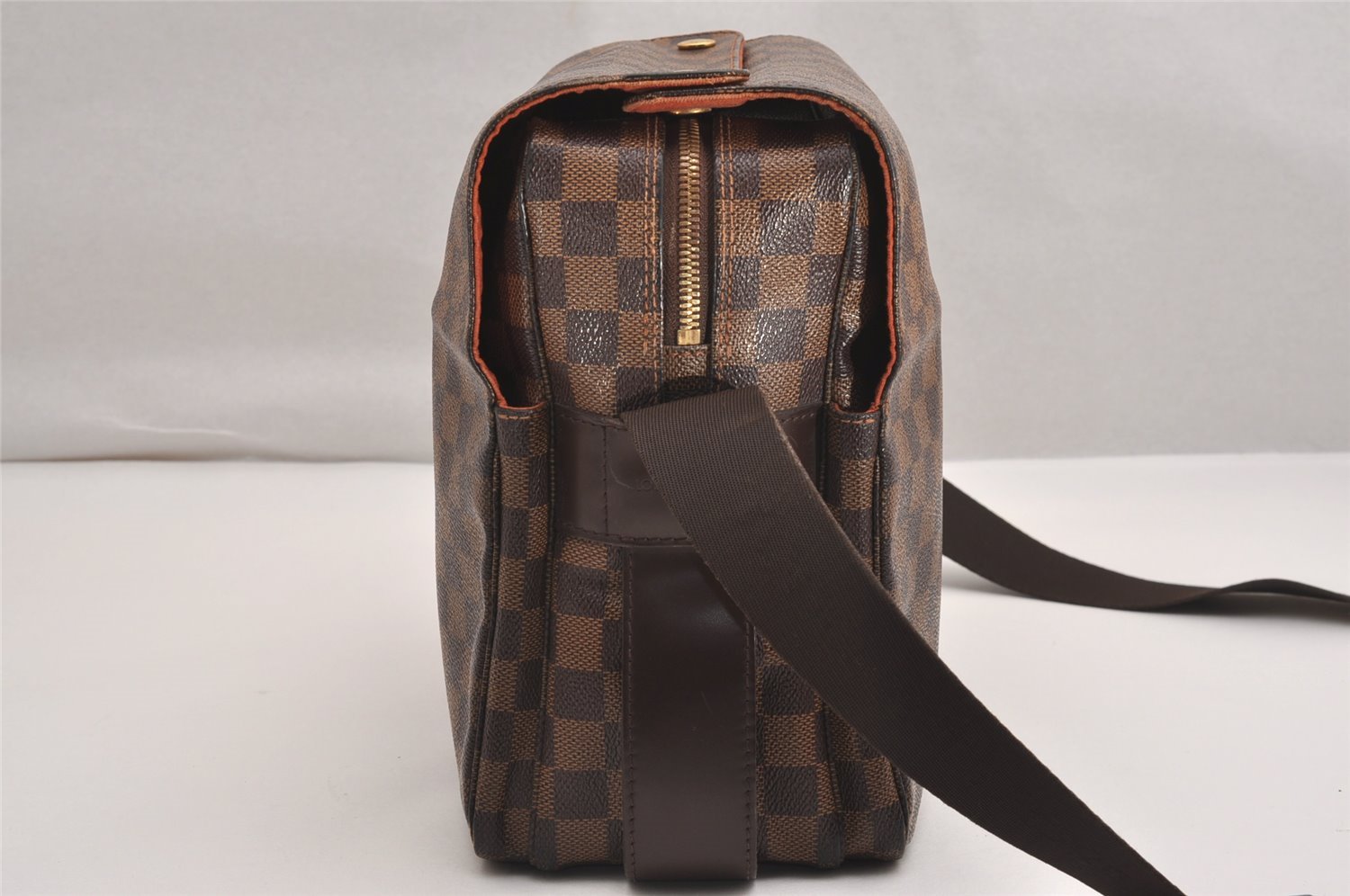Authentic Louis Vuitton Damier Naviglio Shoulder Cross Body Bag N45255 LV 3404J
