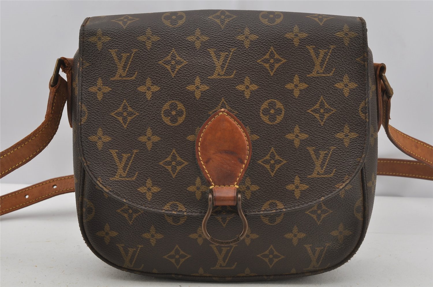 Authentic Louis Vuitton Monogram Saint Cloud GM M51242 Shoulder Cross Bag 3405J