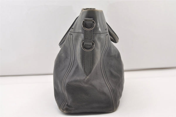 Authentic PRADA Vintage Leather Nappa 2Way Shoulder Hand Tote Bag Gray 3406J