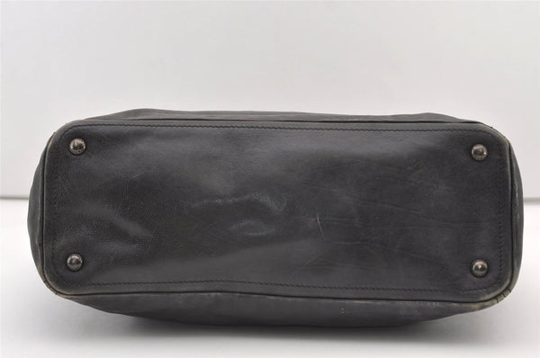 Authentic PRADA Vintage Leather Nappa 2Way Shoulder Hand Tote Bag Gray 3406J