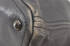 Authentic PRADA Vintage Leather Nappa 2Way Shoulder Hand Tote Bag Gray 3406J