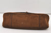 Authentic PRADA Vintage Suede Leather Shoulder Hand Bag Purse Brown 3407J