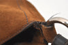 Authentic PRADA Vintage Suede Leather Shoulder Hand Bag Purse Brown 3407J