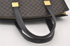 Authentic CELINE Macadam Blason Pattern 2Way Hand Bag PVC Leather Black 3409J