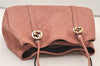 Authentic GUCCI Miss GG Guccissima Shoulder Tote Bag Leather 232957 Pink 3411J