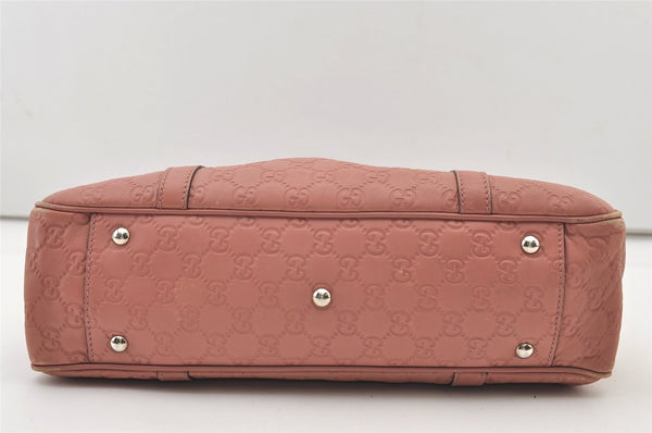 Authentic GUCCI Miss GG Guccissima Shoulder Tote Bag Leather 232957 Pink 3411J