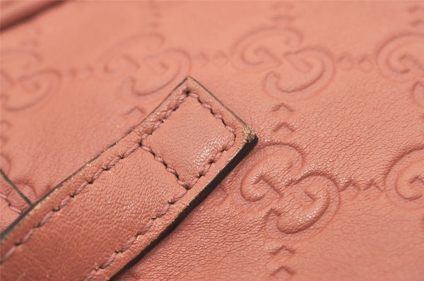 Authentic GUCCI Miss GG Guccissima Shoulder Tote Bag Leather 232957 Pink 3411J