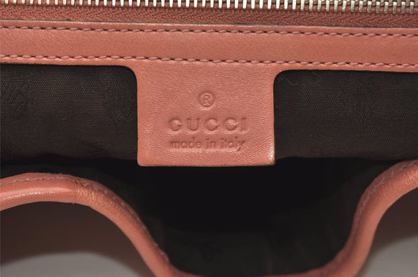 Authentic GUCCI Miss GG Guccissima Shoulder Tote Bag Leather 232957 Pink 3411J