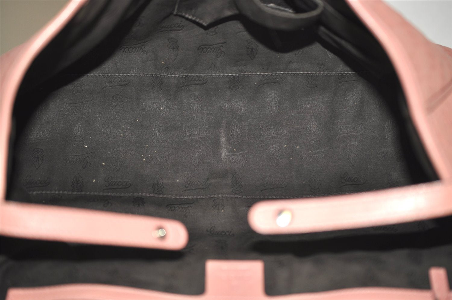 Authentic GUCCI Miss GG Guccissima Shoulder Tote Bag Leather 232957 Pink 3411J