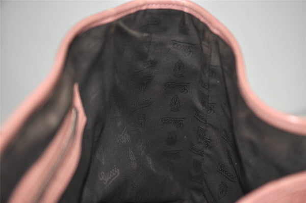 Authentic GUCCI Miss GG Guccissima Shoulder Tote Bag Leather 232957 Pink 3411J