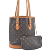 Authentic Louis Vuitton Monogram Bucket PM Shoulder Tote Bag M42238 LV 3412J