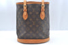 Authentic Louis Vuitton Monogram Bucket PM Shoulder Tote Bag M42238 LV 3412J