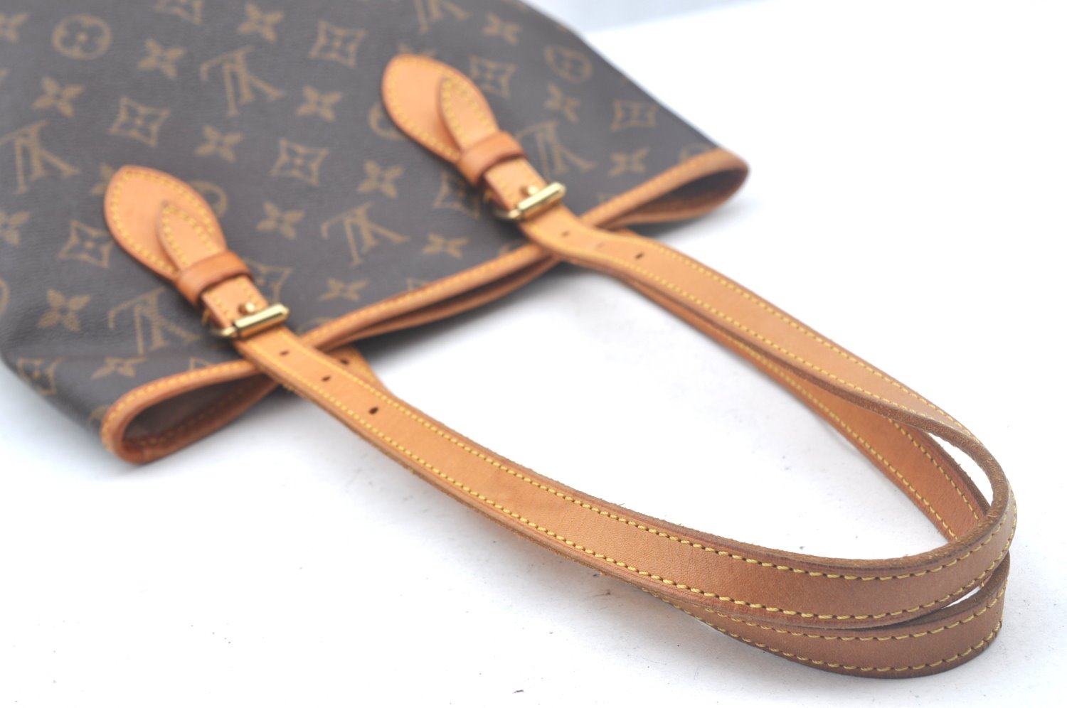 Authentic Louis Vuitton Monogram Bucket PM Shoulder Tote Bag M42238 LV 3412J