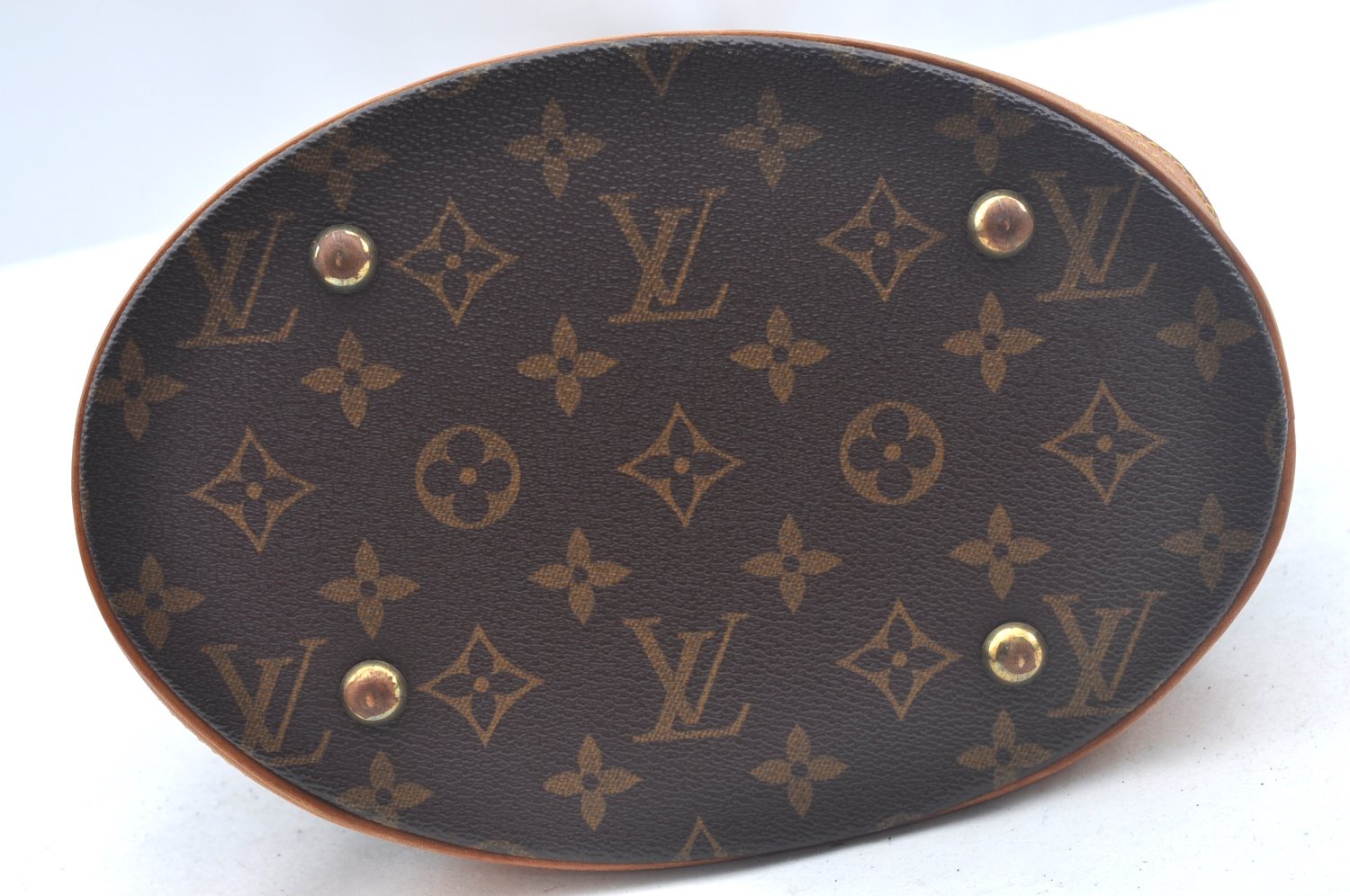 Authentic Louis Vuitton Monogram Bucket PM Shoulder Tote Bag M42238 LV 3412J
