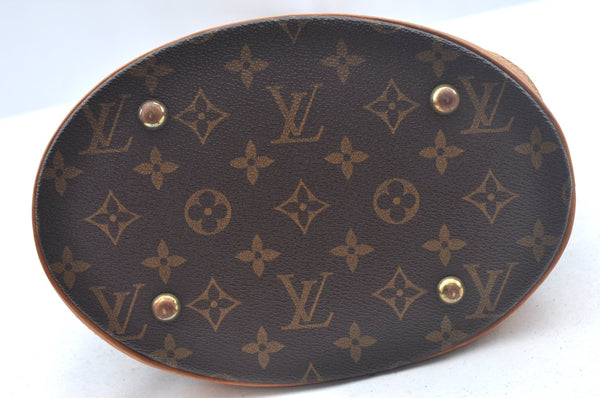 Authentic Louis Vuitton Monogram Bucket PM Shoulder Tote Bag M42238 LV 3412J