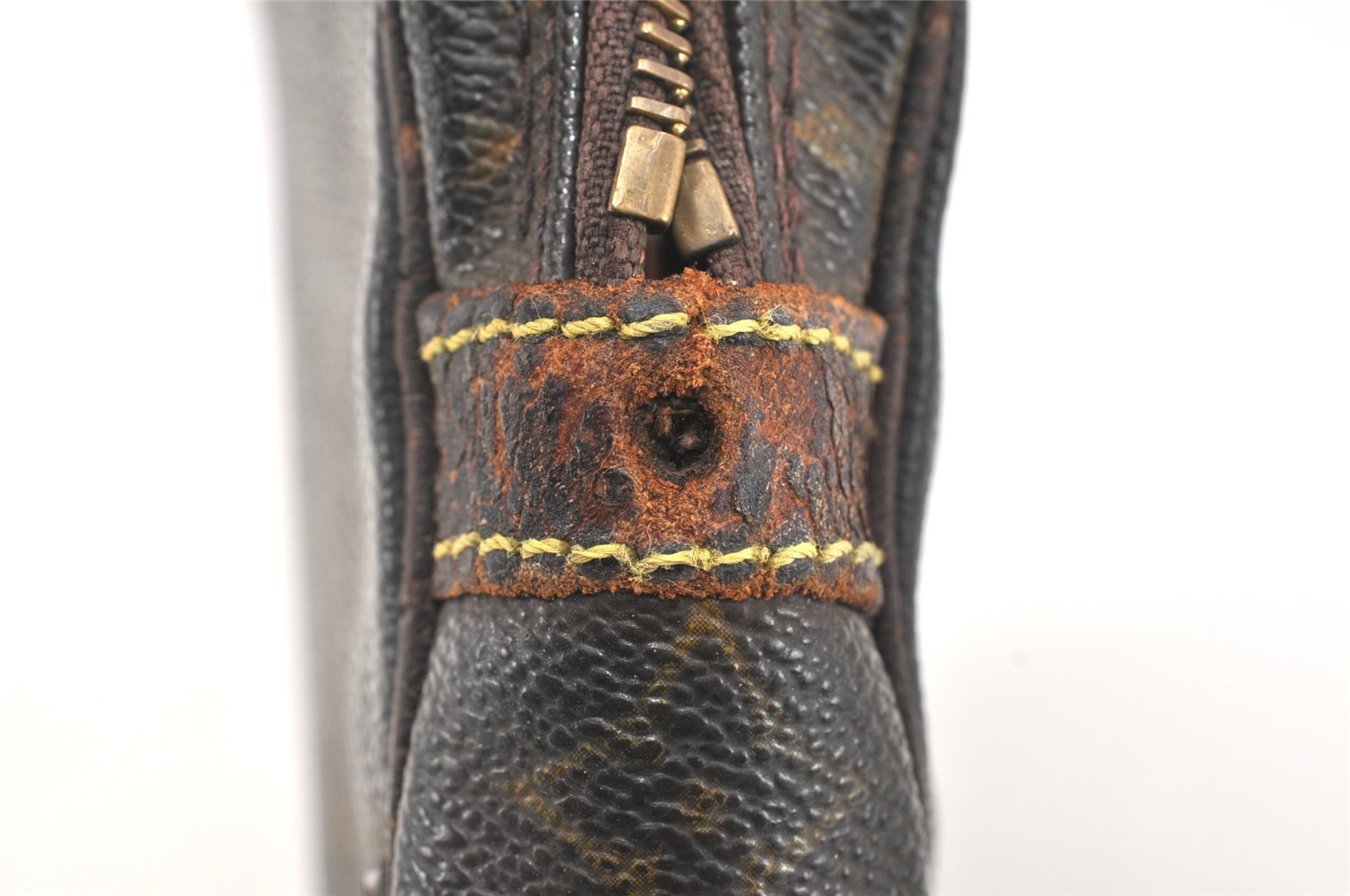 Authentic Louis Vuitton Monogram Marly Dragonne PM M51827 Clutch Bag Junk 3413K