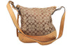 Authentic COACH Signature Shoulder Crossbody Bag Canvas Leather 9349 Brown 3415K