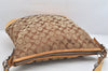Authentic COACH Signature Shoulder Crossbody Bag Canvas Leather 9349 Brown 3415K