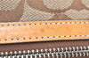 Authentic COACH Signature Shoulder Crossbody Bag Canvas Leather 9349 Brown 3415K