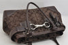 Authentic COACH Signature Shoulder Tote Bag Canvas Leather 10245 Brown 3416K
