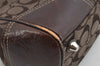 Authentic COACH Signature Shoulder Tote Bag Canvas Leather 10245 Brown 3416K