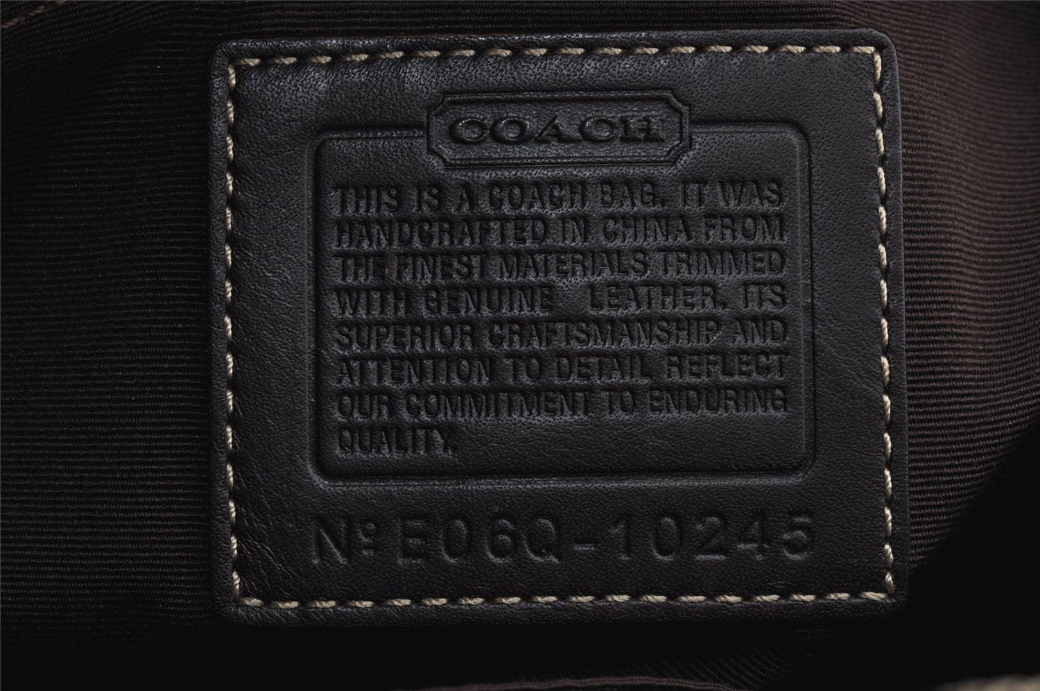 Authentic COACH Signature Shoulder Tote Bag Canvas Leather 10245 Brown 3416K
