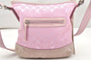 Authentic COACH Signature Shoulder Crossbody Bag Canvas Leather 9362 Pink 3417K