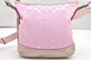 Authentic COACH Signature Shoulder Crossbody Bag Canvas Leather 9362 Pink 3417K