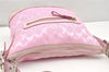 Authentic COACH Signature Shoulder Crossbody Bag Canvas Leather 9362 Pink 3417K