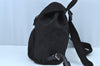 Authentic PRADA Vintage Nylon Tessuto Leather Backpack Purse Black 3418I