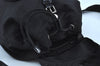 Authentic PRADA Vintage Nylon Tessuto Leather Backpack Purse Black 3418I