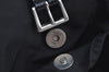 Authentic PRADA Vintage Nylon Tessuto Leather Backpack Purse Black 3418I