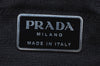 Authentic PRADA Vintage Nylon Tessuto Leather Backpack Purse Black 3418I