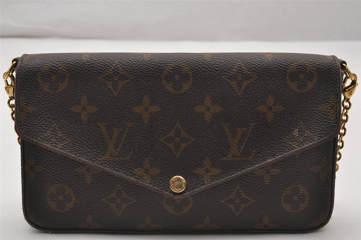 Authentic Louis Vuitton Monogram Pochette Felicie Shoulder Bag M61276 LV 3418J