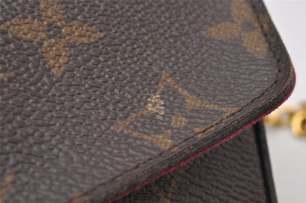 Authentic Louis Vuitton Monogram Pochette Felicie Shoulder Bag M61276 LV 3418J