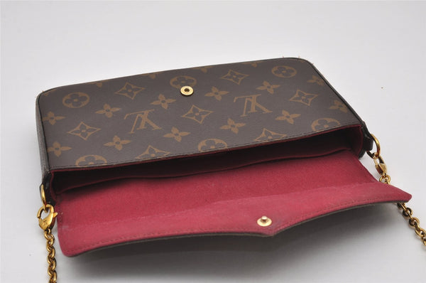 Authentic Louis Vuitton Monogram Pochette Felicie Shoulder Bag M61276 LV 3418J